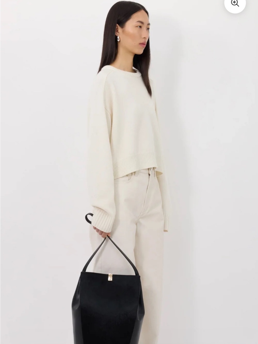 LOULOU DE SAISON BRUZZI LDS CROPPED SWEATER, NEW